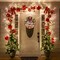 HOMCDALY Merry Christmas Sign for Front Door, Wooden Hanging Sign Door Decoration with 12 LED Light, Winter Welcome Wreath indoor outdoor Décor, Christmas Decoration.